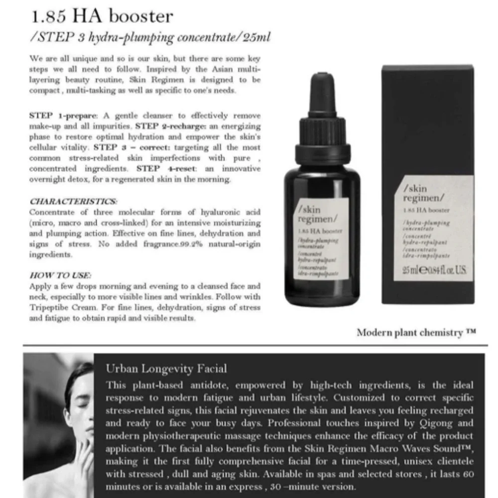 SKIN REGIMEN 1.85 HA Booster Plumping Concentrate
